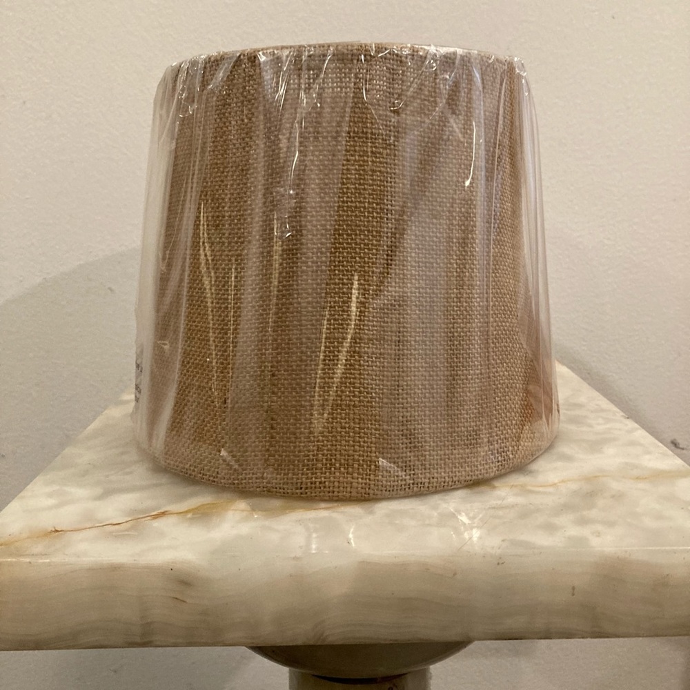 Pottery Barn Tapered Drum SMALL Upholstered Burlap Shade NEW & RETIRED - 6 AVAIL